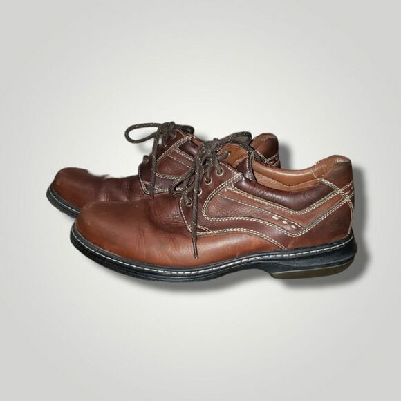 Johnston & Murphy XC4 Sheepskin Waterproof Dual Width Brown Oxfords 8.5 - Picture 1 of 11